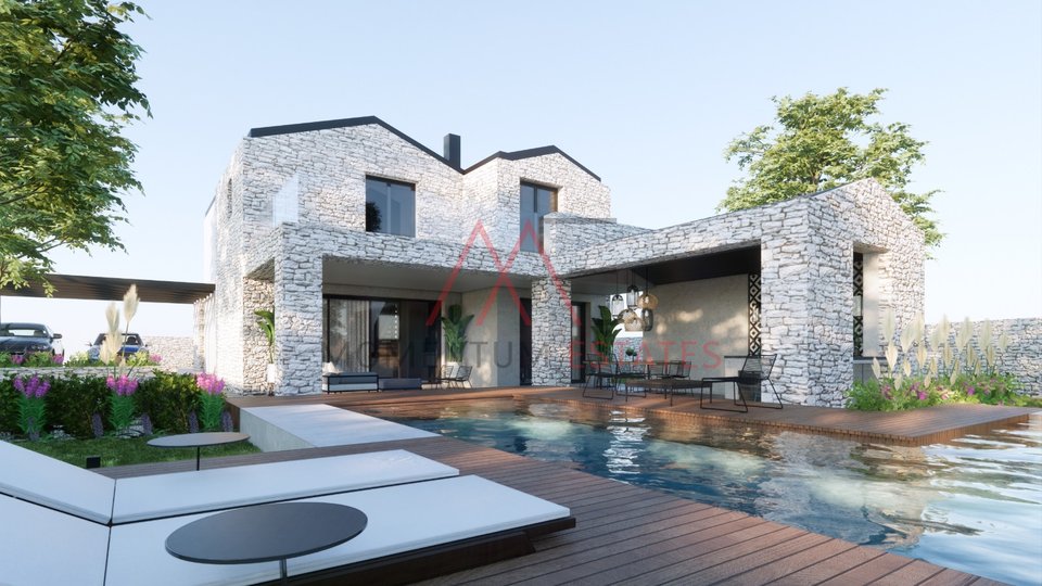 Krk, modern villa with pool