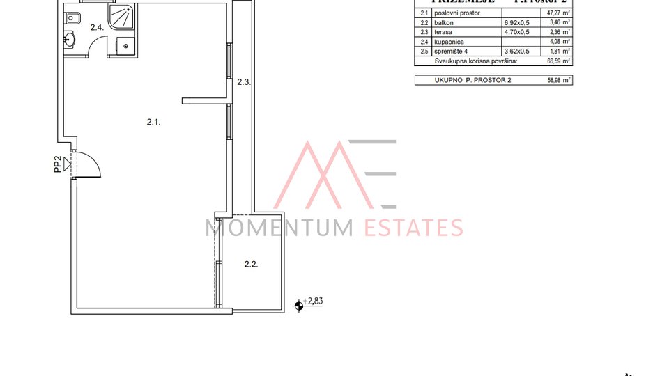 Commercial Property, 58 m2, For Sale, Rijeka - Zamet